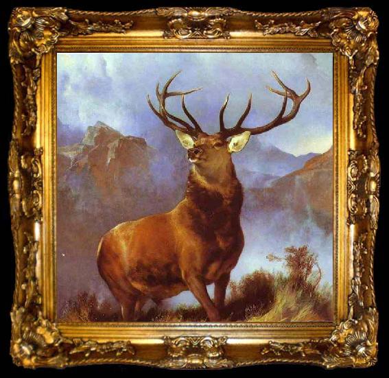 framed  Sir edwin henry landseer,R.A. Monarch of the Glen by Sir Edwin Landseer, ta009-2